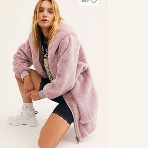 Free People Turn Up Faux Fur Jacket